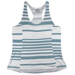 Y2K Mudd Racerback Tank Top Coastal Chic Indie Sleaze Striped Nile Blue Size XL